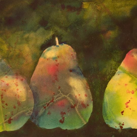 Pear Watercolor Painting